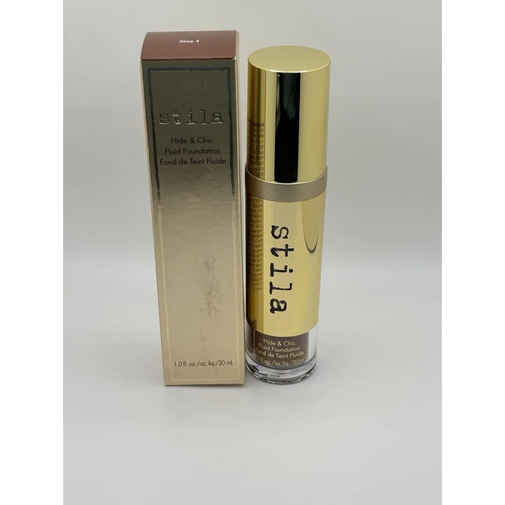 Stila Hide & Chic Fluid Foundation Deep 4 NIB